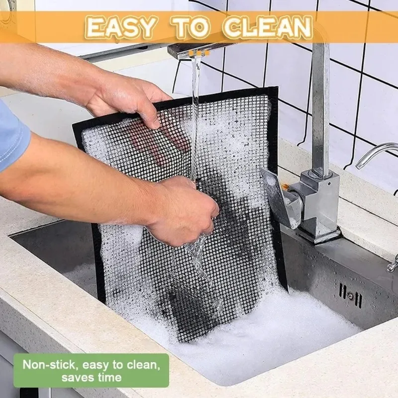 1 шт. антипригарный сетчатый коврик для барбекю многоразовый термостойкий