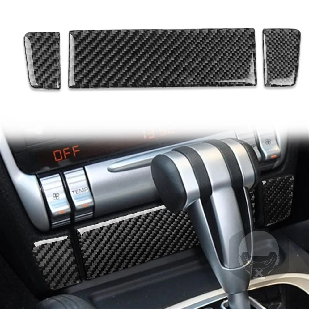 

3 Pcs For Porsche Cayenne S gts Turbo 03-10 Ashtray Carbon Fiber Decorative Sticker Clever Design Easy To Use Long Service Life