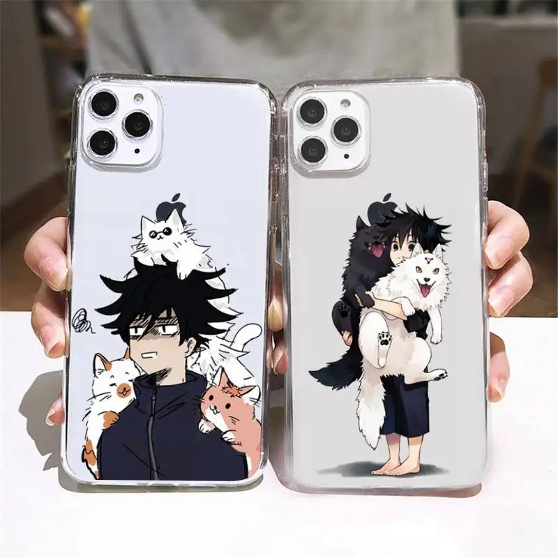 

Jujutsu Kaisen Satoru Gojo Anime Phone Case For iPhone 13 12 11 Pro XS Max XR X Mini 6 7 8 Plus Soft Silicone Clear Phone Case