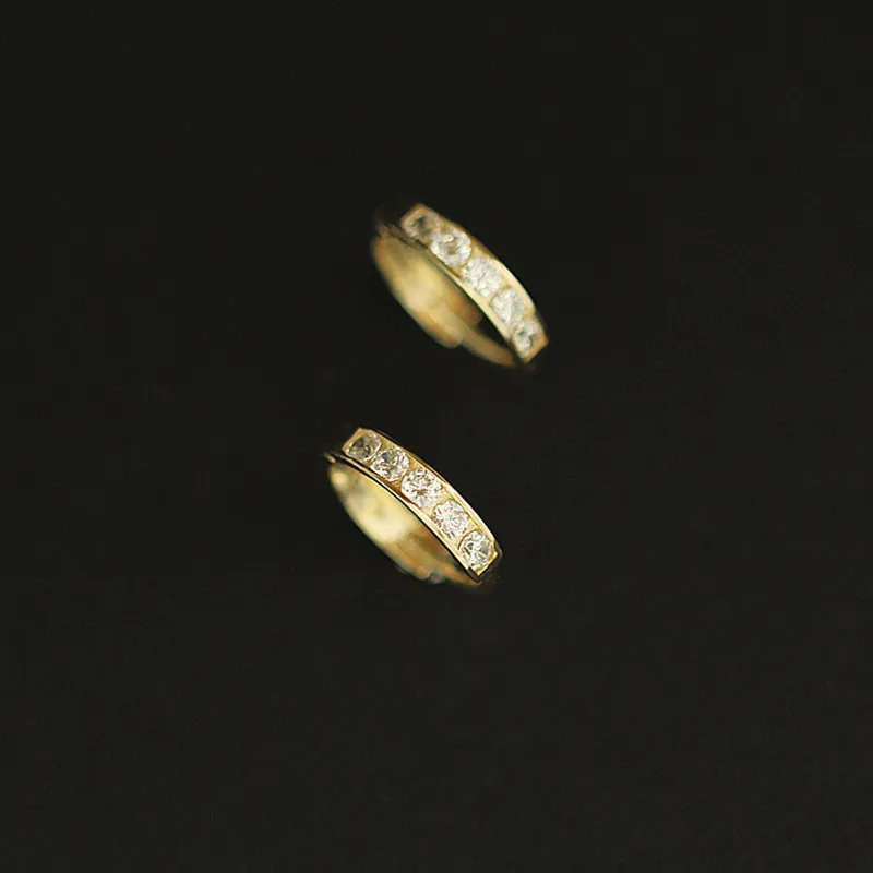 

GOLDtutu 9k Real Gold Earrings Hoops Earrings Circle Jewelry Minimalism 2022 New