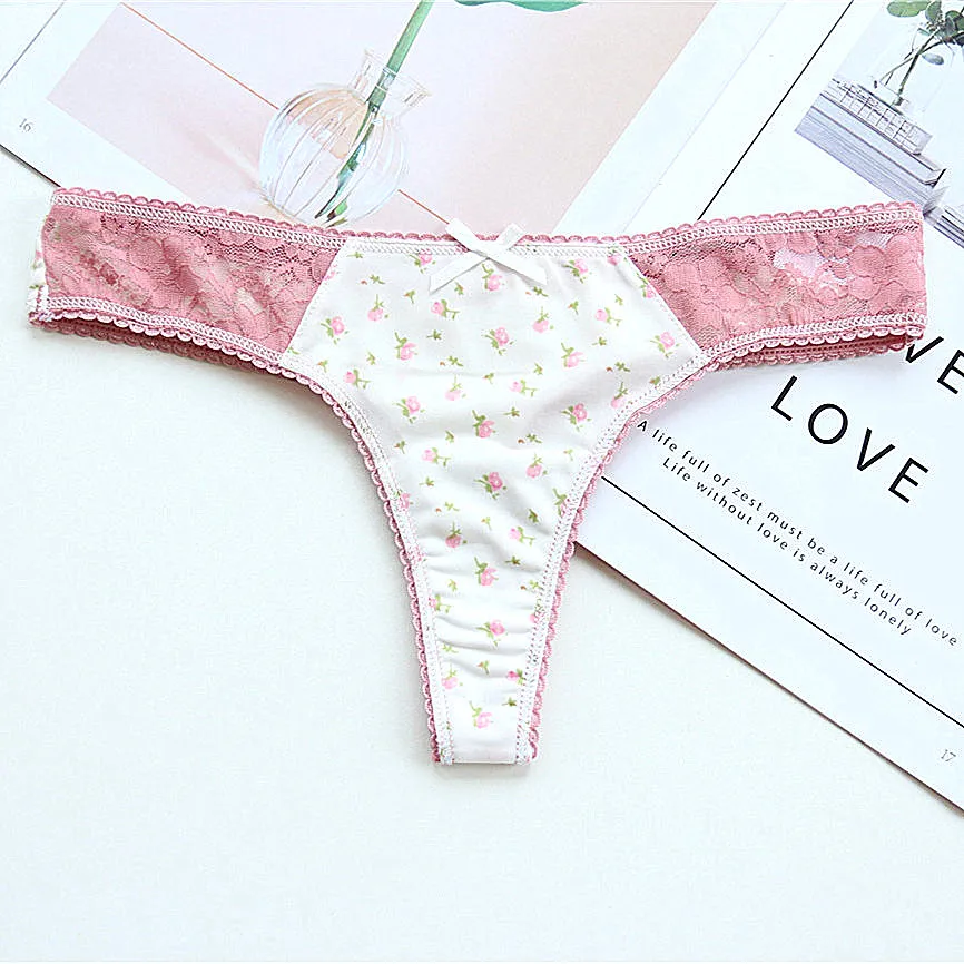 

Voplidia Lace Waist Thongs VS Sexy Women's Panties Underwear G-Strings T-back Female Seamless Lingerie Low-waist G Strings