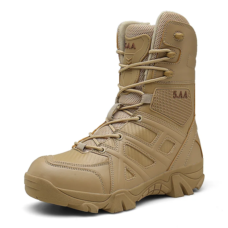 

OLOMLB Combat Men's Military Boot Tactical Desert Boots Outdoor Non-slip Men's Boots Waterproof Work Shoes Motorcycle Boots39-47