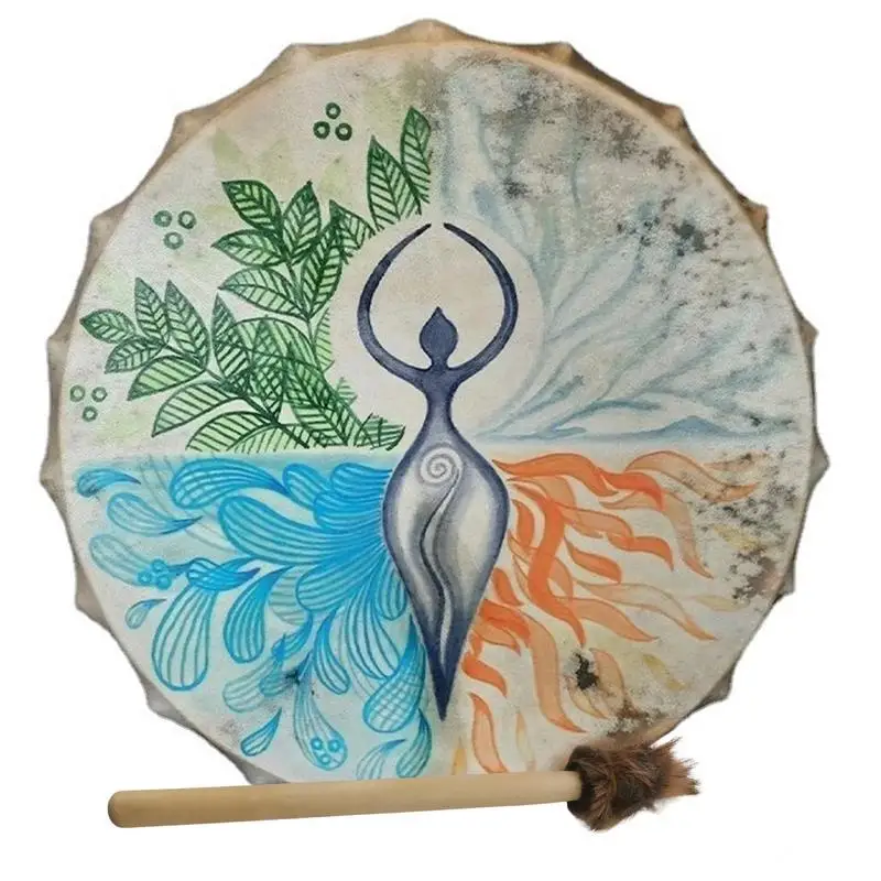 

New Tree Of Life Garden Decoration Design Tree Of Life Disc Shaman Drum Siberian Qiufeng Drum Handmade Shamanic Drum