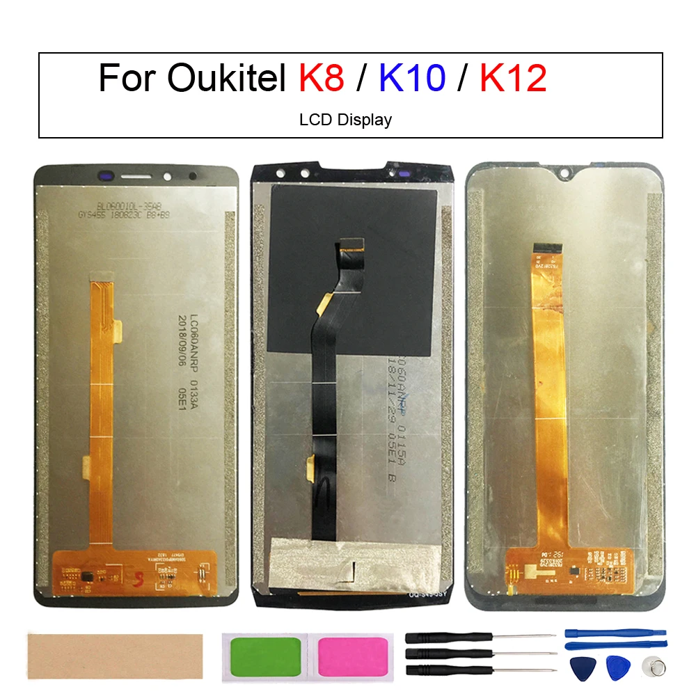 ЖК-дисплей для Oukitel K12 K10 K8, дисплей с дигитайзером в сборе, Замена ЖК-экрана телефона + Бесплатные инструменты ЖК-дисплей для Oukitel K12 K10 K8, дисплей с дигитайзером в сборе, Замена ЖК-экрана телефона + Бесплатные инструменты