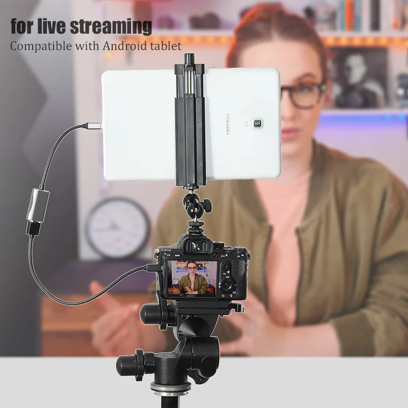 bfollow android phone tablet as camera monitor camcorder hdmi adapter for vlog youtuber filmmaker dslr video capture card free global shipping