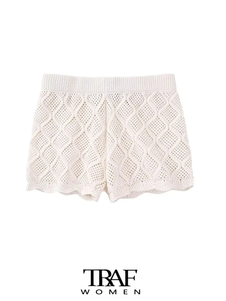 

Шорты женские трикотажные с высокой талией и эластичным поясом