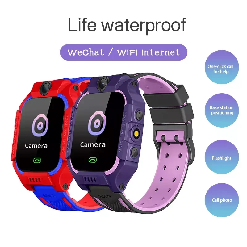 

Z6 Children Smart Watch With Sim Bluetooth Tracker Heart Rate Monitor Blood Waterproof Q19 Touch Screen Camera For Android IOS