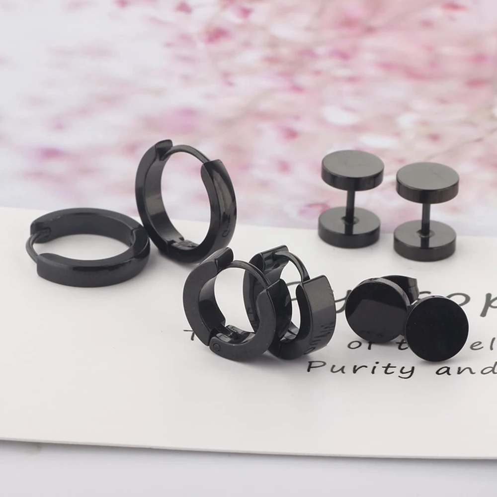 6 пар женские серьги-гвоздики