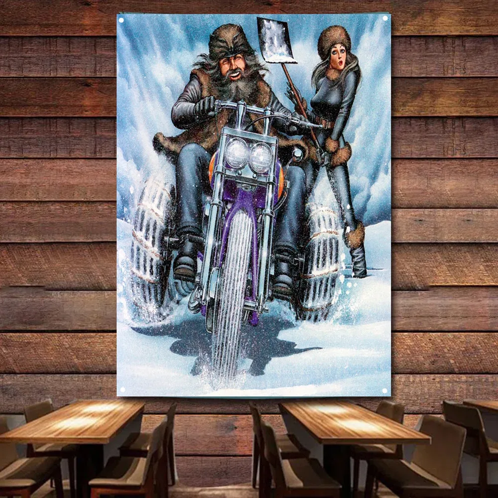 

Винтажный настенный постер с изображением мотоциклетного флага для снега и езды на велосипеде, Постер для украшения автомобиля, картина для гаража, мужской пещеры, бара, клуба, паба, лучший подарок для велосипедистов