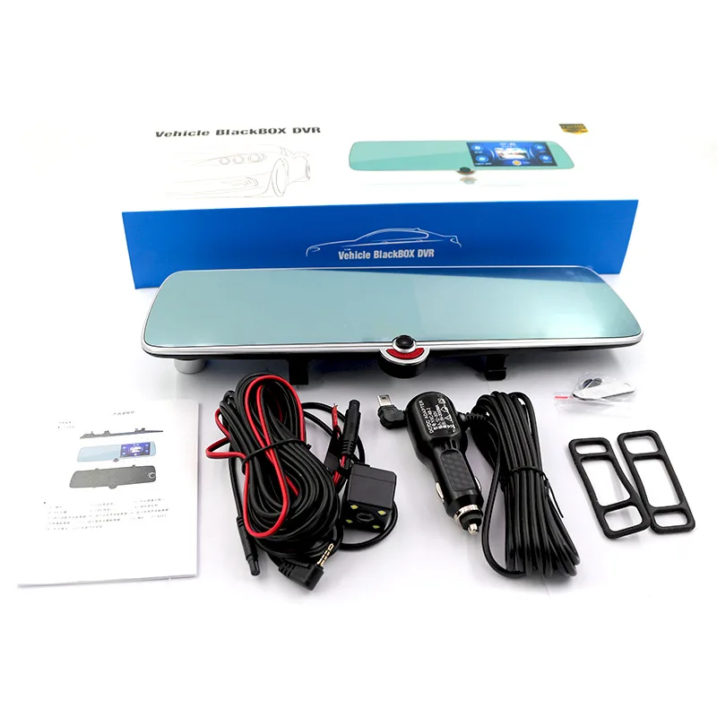 5-дюймовый сенсорный IPS-экран Автомобильный видеорегистратор тройная запись