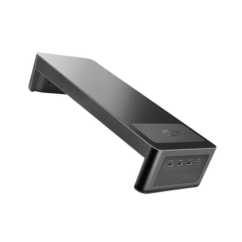 

New Computer Desk Monitor Screen Metal Stand LCD Riser with Wireless Charging Expansion USB Charging Port Metal Stand