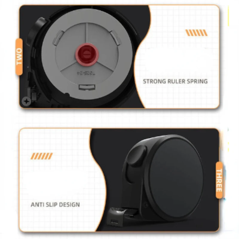 Измерительная лента Xiaomi Deli 3/5 м из черной стали измерительная устойчивая к