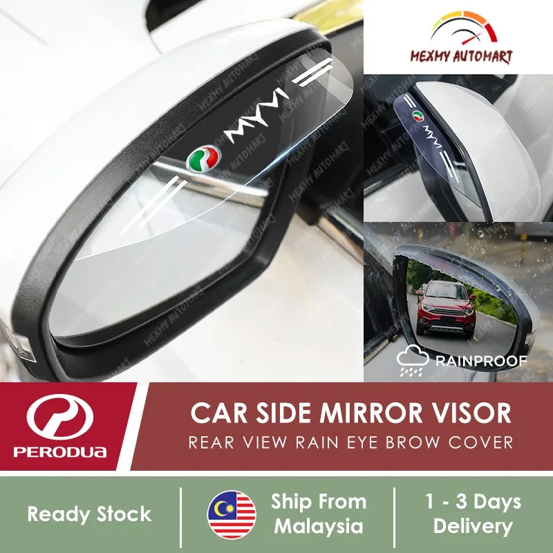 

[2PC] Perodua MYVI Car Rear View Mirror Rain Eyebrow Visor Flashing Mirror Rainproof Side Cover Rearview car accessories