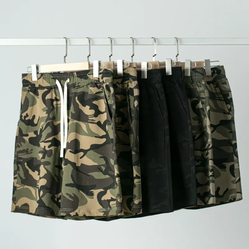 

5001 Fashion Classic Camouflage Shorts For Men Summer Cotton Casual Loose Drawstring Sportswear Outdoor Run Male Jogger Pants