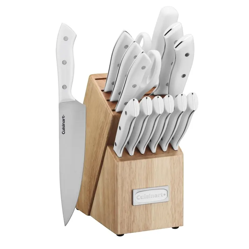 

Triple Rivet 15-Piece Cutlery Set with Block, C77WTR-15PW