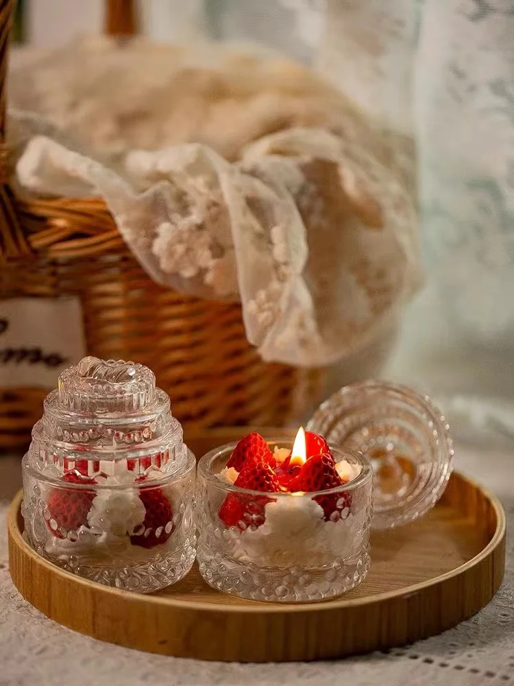

Strawberry candles Aromatic Candles Scented Candle Warm lightings