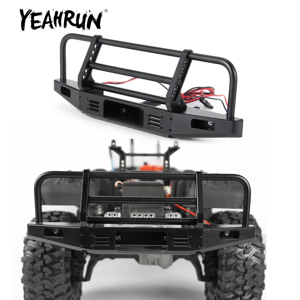 

Регулируемый передний бампер YEAHRUN из металлического сплава для Traxxas TRX-4 Defender Axial SCX10 SCX10 II 90046 90047 1/10 детали для радиоуправляемого гусеничного ...