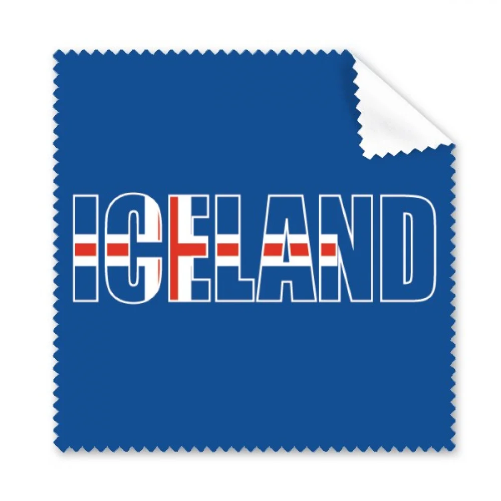 

Iceland Country Flag Name Cleaning Cloth Phone Screen Glasses Cleaner 5pcs