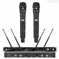 cutting edge uhf dual channel ad4d wireless dj karaoke microphone system with ksm8 high quality dynamic mics