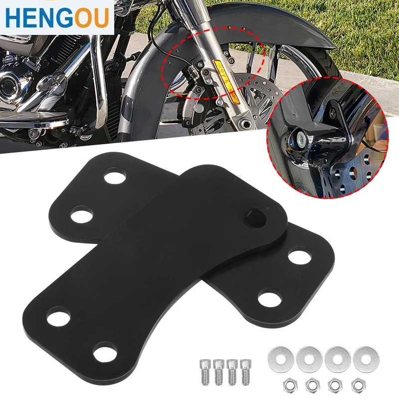 

Motocycle Front Fender Lift Brackets Adapters Mudguard Parts 21 inch Wheel For Electra Glide Road Glide Street 2014-2021
