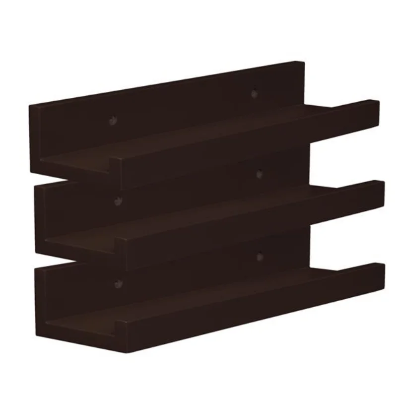 

Set of 3 14-inch Floating Wall Shelves By Brown[US Stock]