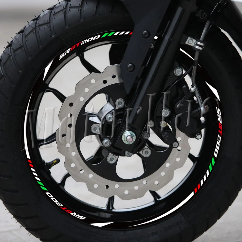 Светоотражающая наклейка на колесо мотоцикла полосатая обод водонепроницаемая