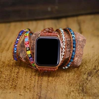 life tree bracelet band for apple watch 38 40 42 44mm bohemia strap compatible for iwatch series 7654321 vintage bead wristband
