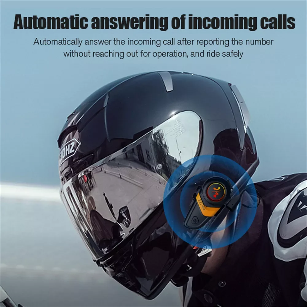 

Pro Fashion Helmet Headset Waterproof Motorcycle Intercom Bluetooth Motorbike 2 Riders 800M Moto Rider Interphone Earphone