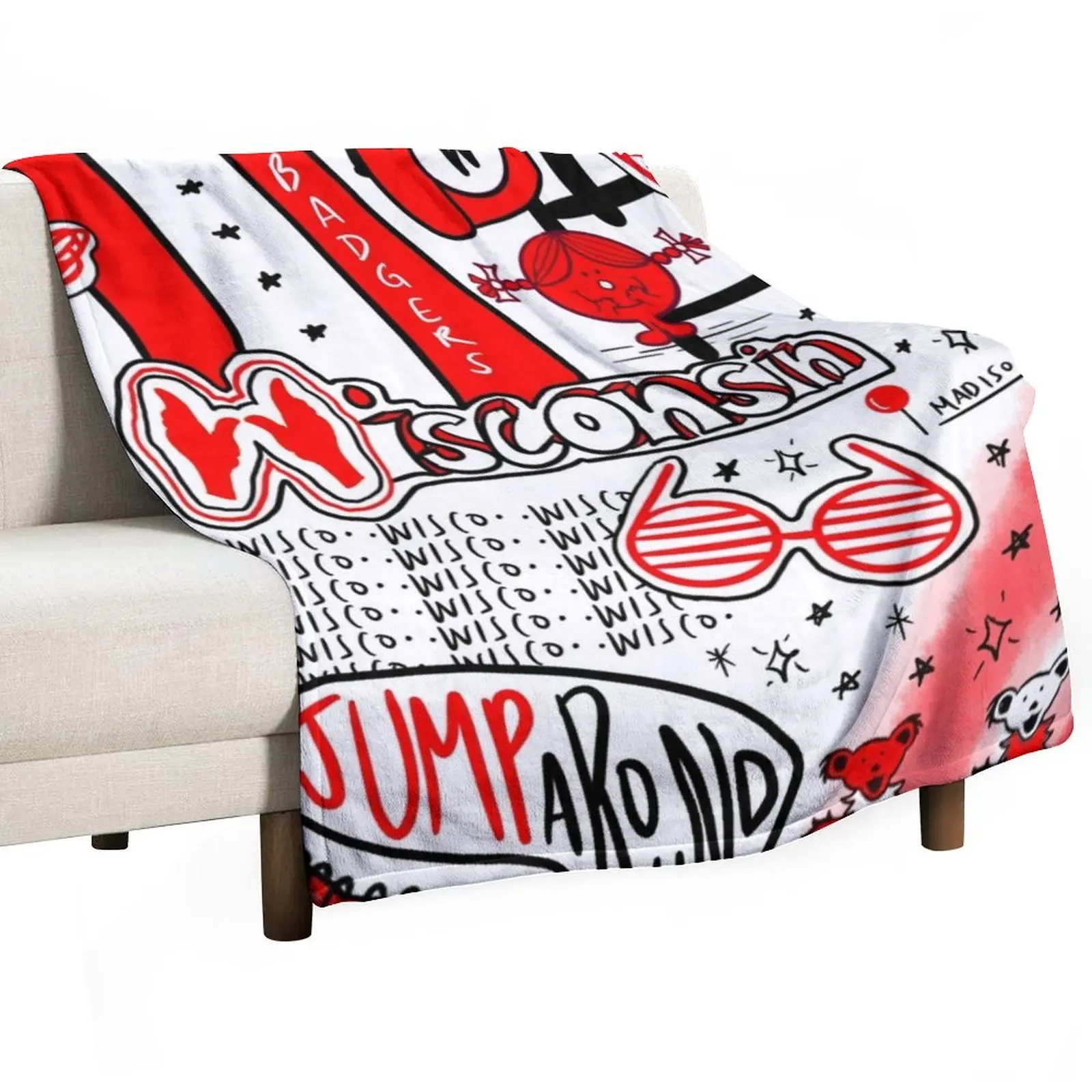 Одеяло из Университета Wisco Рождественское украшение аниме роскошные брендовые