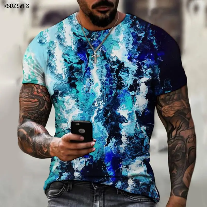 

The new creative and cool lead the trend of men's 3D printing T-shirt exquisite fashion Harajuku street trend T-shirt oversized