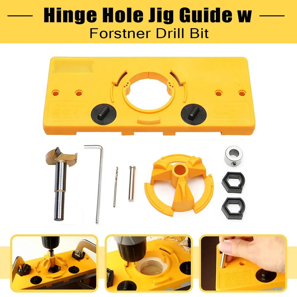 

35mm Concealed Cup Style Hinge Jig Boring Hole Drill Guide Carpenter Woodworking DIY Tools Drill Wood Cutter Universal