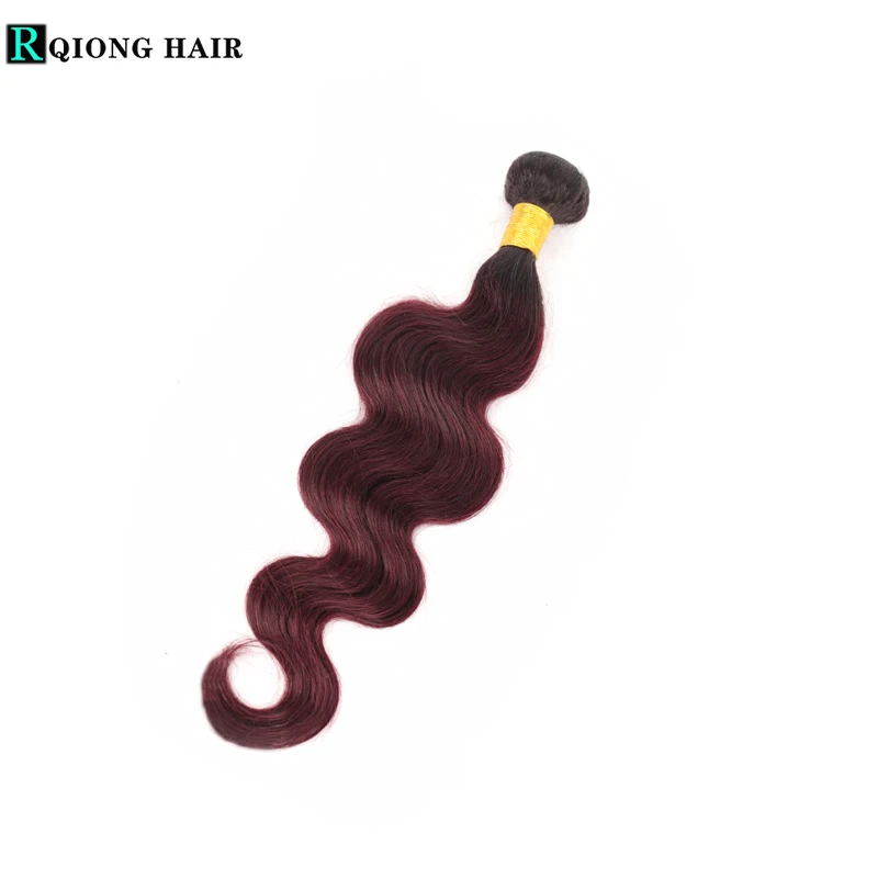 Бразильские волнистые волосы 1B 99J с эффектом омбре 1 шт. человеческие бордового