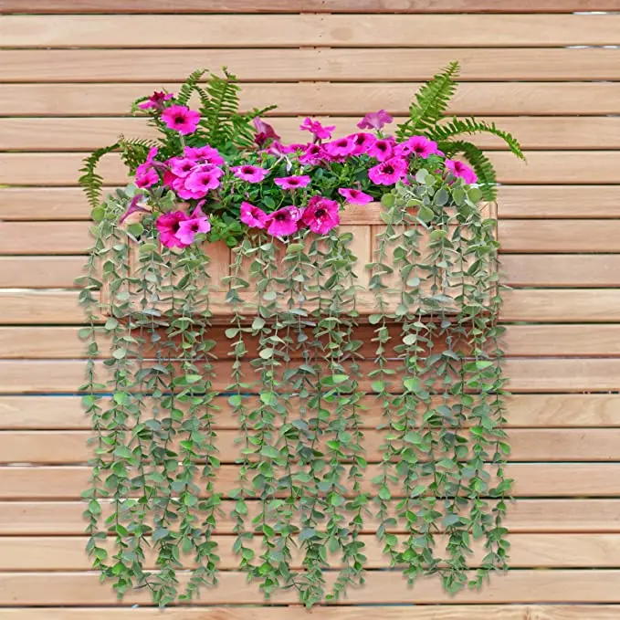 

Artificial Hanging Plants Fake Hanging Plants Fake Ivy Vine for Wall Home Bedroom Wedding Indoor Outdoor Decor Office Decoration