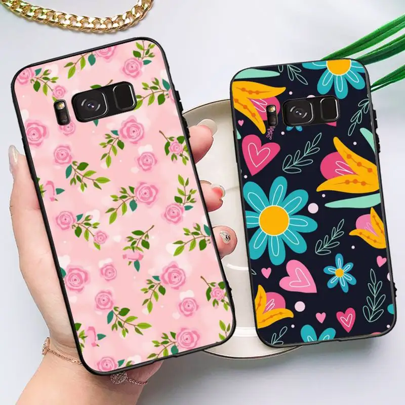

Flower illustration Phone Case for Samsung Note 5 7 8 9 10 20 pro plus lite ultra A21 12 72