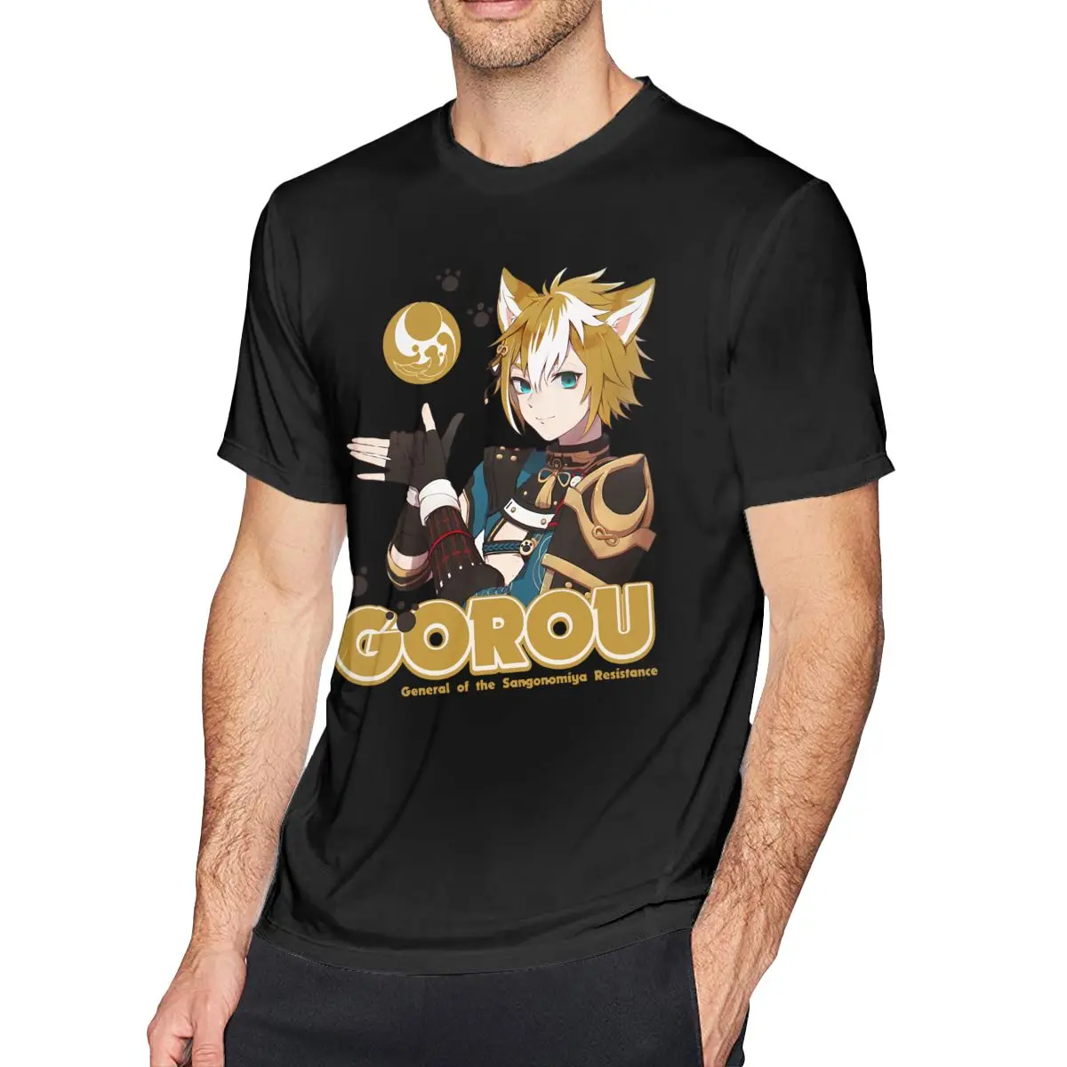 

Мужская хлопковая футболка с коротким рукавом и круглым вырезом