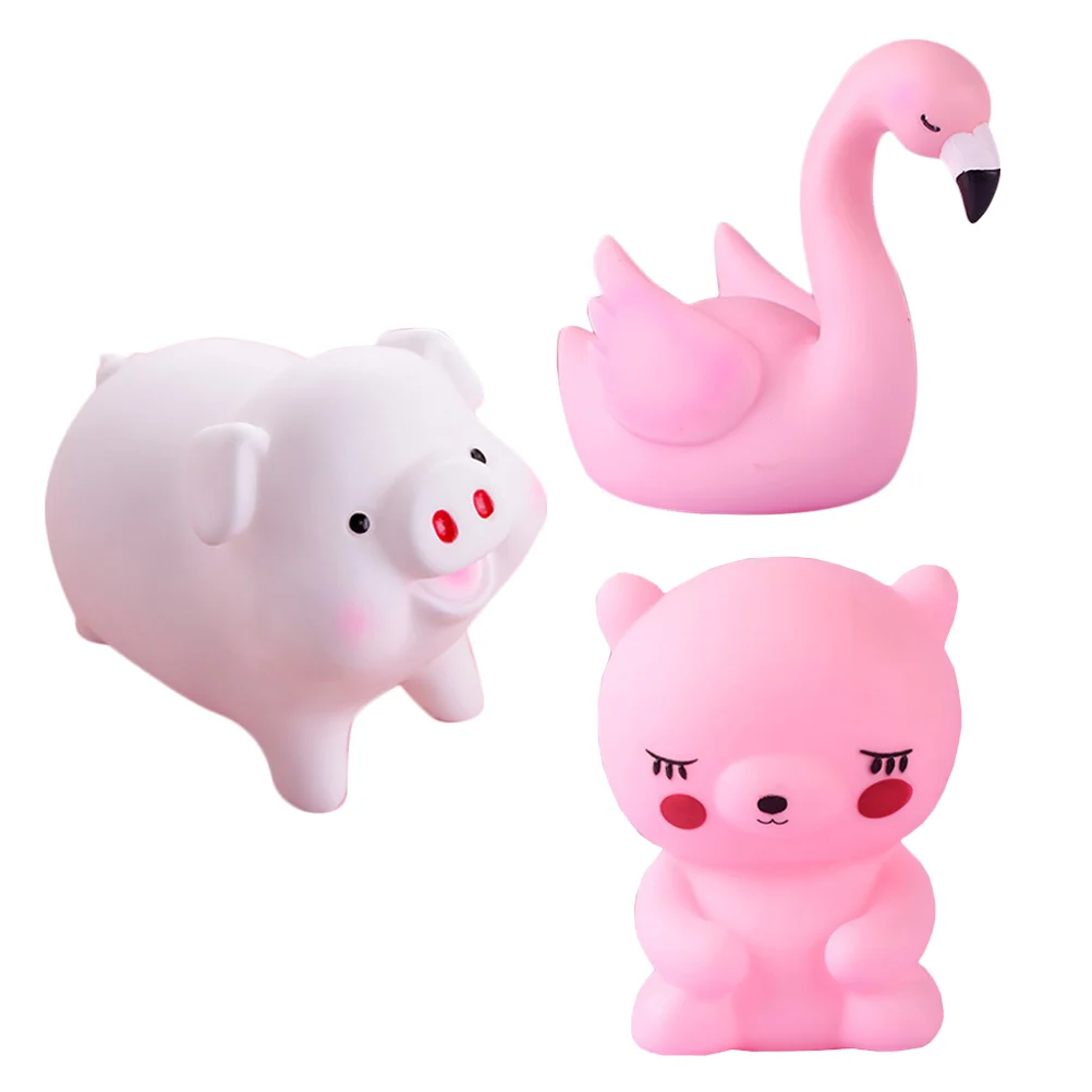 

3pcs Night Light Adornment Portable Decorative Adorable Desktop Lamp Ornament Photo Prop Art Ornament