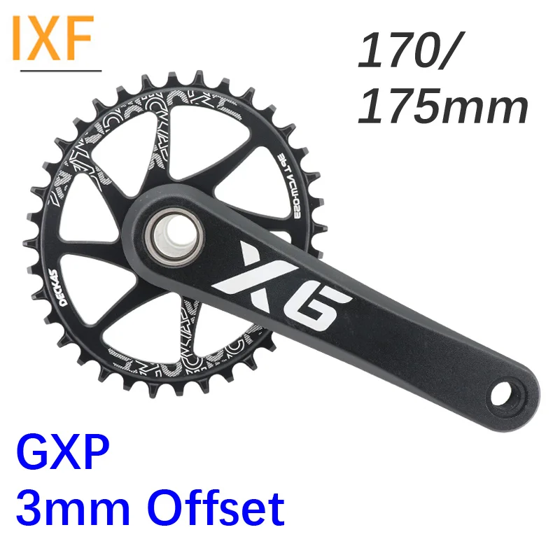 IXF GXP Кривошип MTB велосипед Алюминий 3 мм офсет gxp звезда круглая