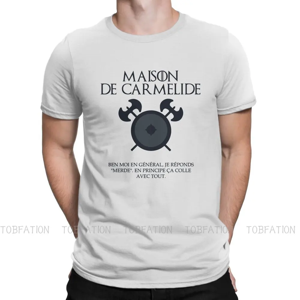 

Футболка Kaamelott для мужчин, мягкая летняя футболка с надписью House of Carmelide, модная свободная футболка высокого качества
