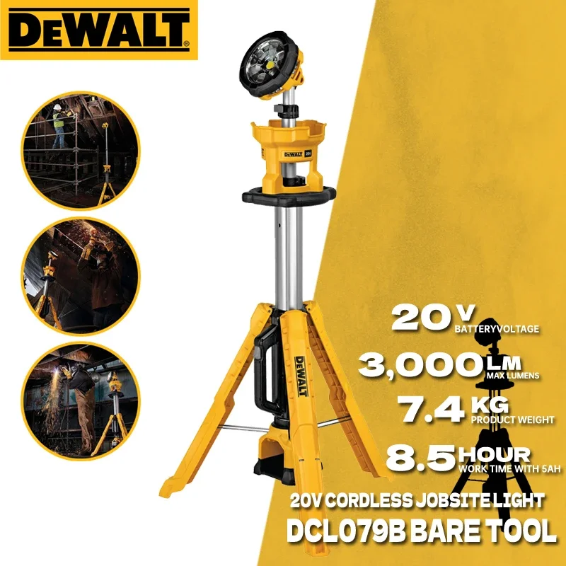 Штатив-тренога DEWALT DCL079 макс. 20 в яркость 3000/1800/1000 люмен 3 режима