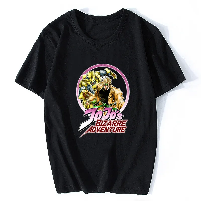 Купи Japan Anime Jojo Bizarre Adventure T Shirt Men Women Summer Tops Funny Manga T-shirt Streetwear Fashion Graphic Tees Cotton за 334 рублей в магазине AliExpress