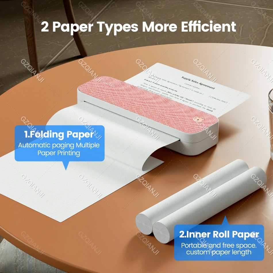 Мини-принтер Peripage A4 A40 портативный термальный беспроводной Bluetooth принтер без