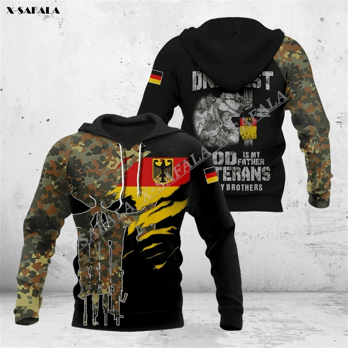 

Толстовка с 3D-принтом немецкой армии на весну и осень, мужская верхняя одежда, рубашка, пуловер, свитшот с капюшоном, повседневная кофта