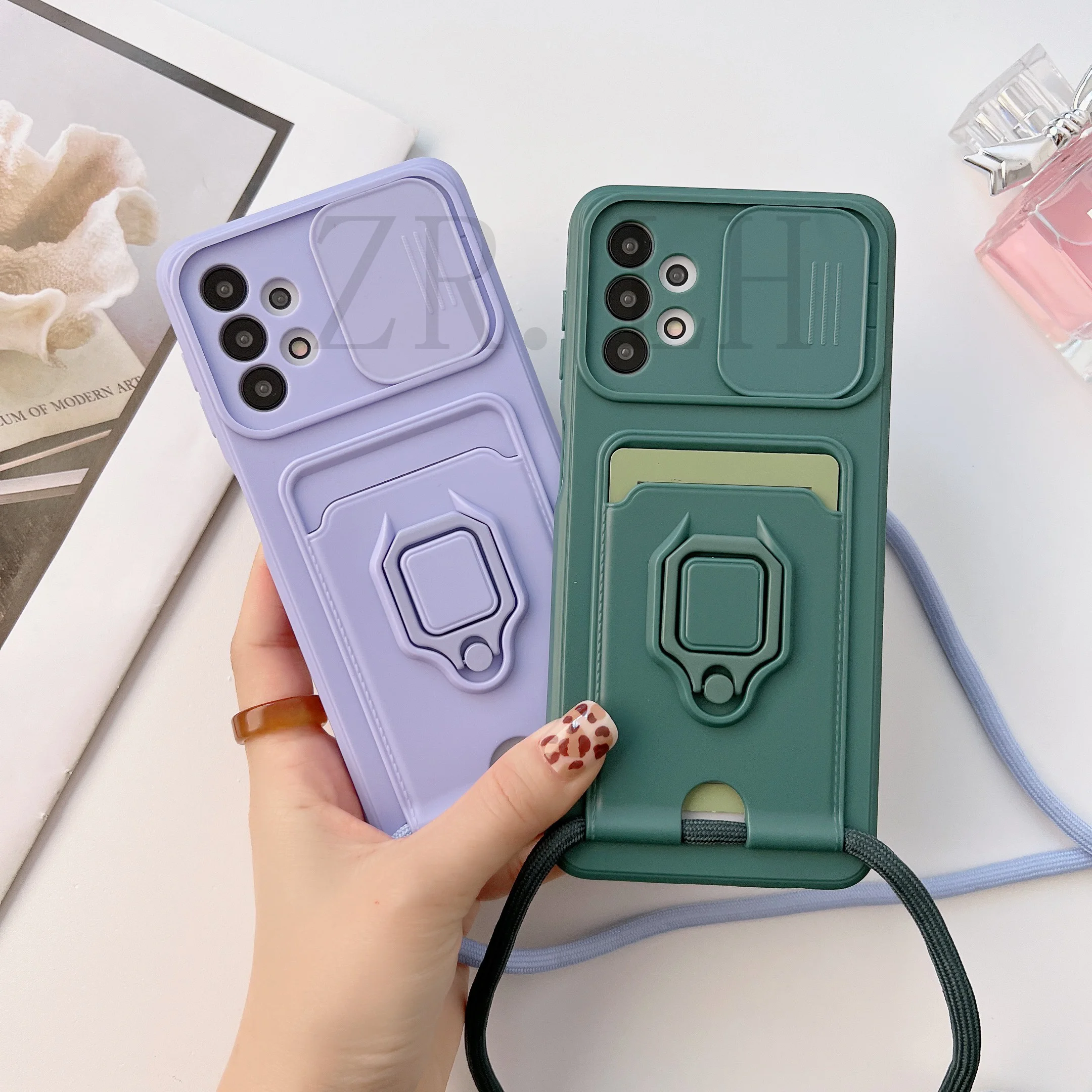 

For Redmi POCO M4 Pro X4 NFC X3 C3 Crossbody Necklace Lanyard Silicone Case For Redmi 11 Pro 5G 10 9 8 ID Card Holder Soft Cove