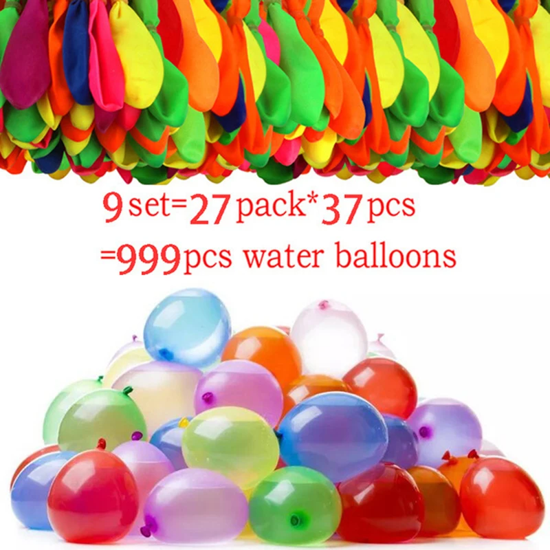 

999 Pcs Quick Water Bombs Njection Balloons Water Bomb Summer Beach Party Toys Play With Pool Balloon Kids Swimming Game