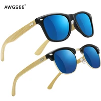 classic wood polarized sunglasses for men and women bamboo wooden frame mirror driving sun glasses 100 uv protection hombre