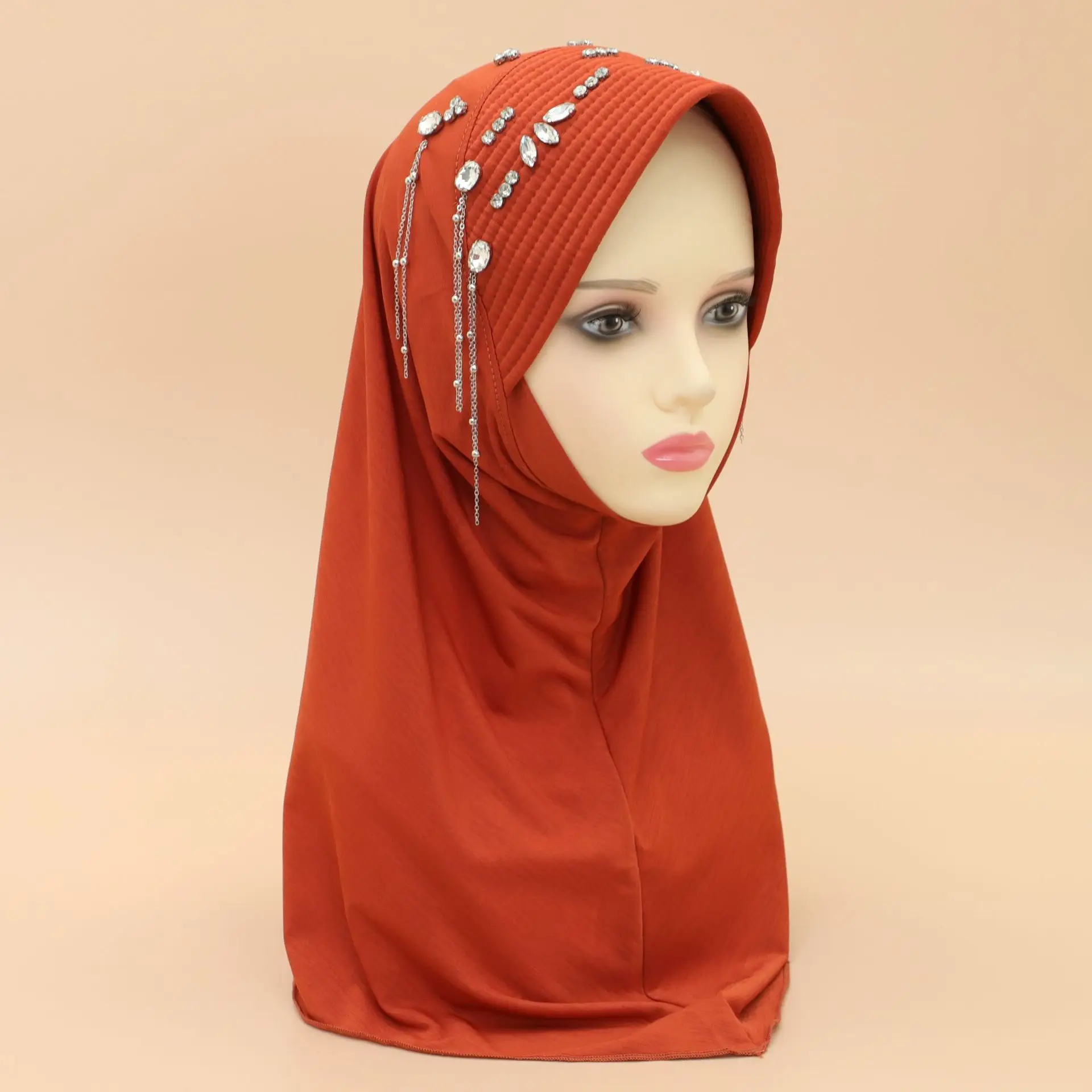 Алмазная кисточка Амира мусульманский мгновенный шарф хиджаб женский исламский