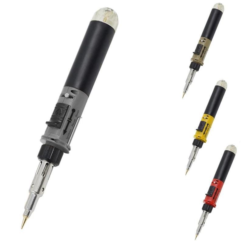 

HOT-Gas Soldering Iron Kit Igniting Blow Torch Butane Pen Shaped Cordless