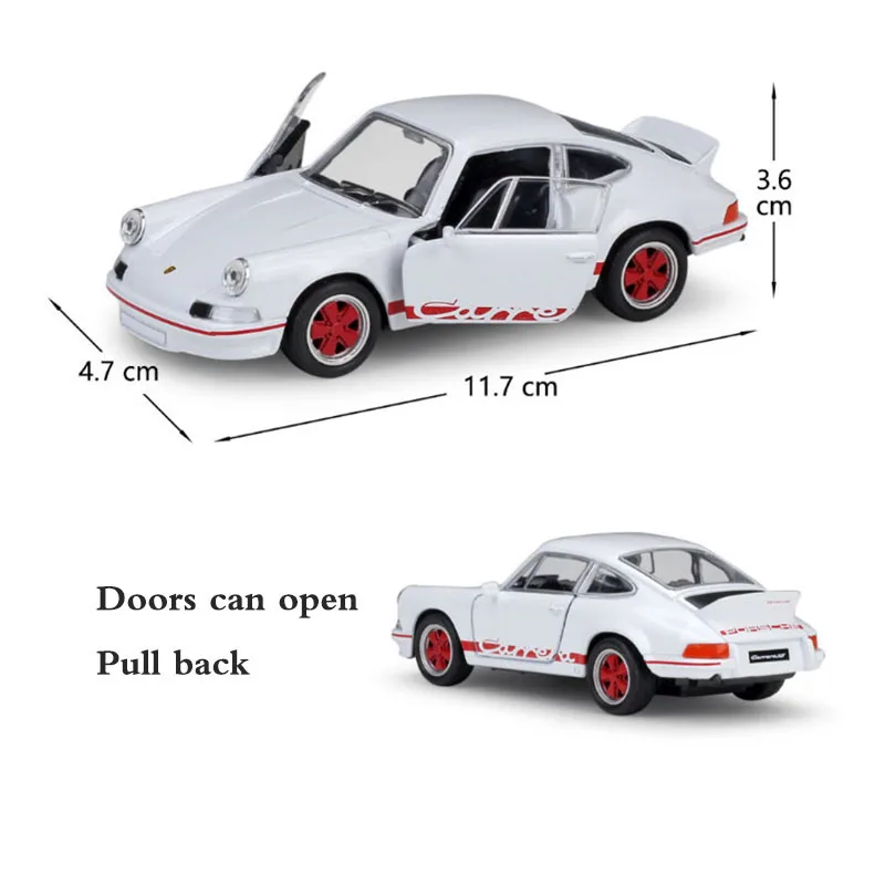 Модель автомобиля WELLY 1:36 1973 Porsche Carrera RS литая модель из металлического сплава