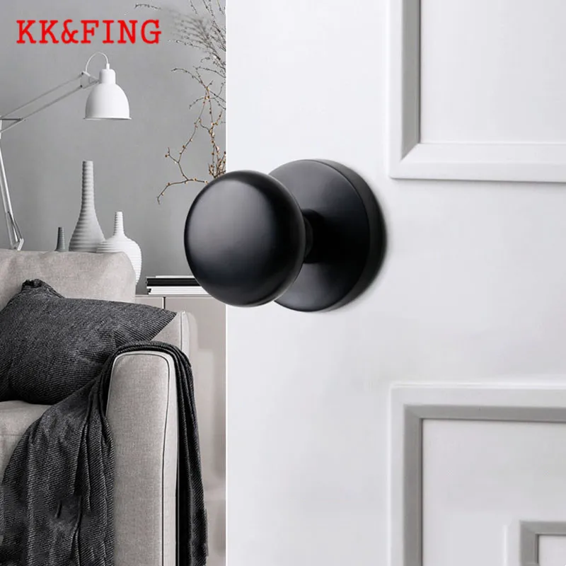 KK&ampFING Mute Room Door Lock Zinc Alloy Invisible Single-sided Secret Interior European Bathroom Spherical |