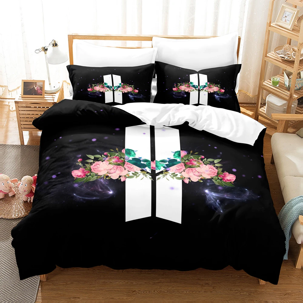 

Hot KPOP Bangtan Boys Bedding Set Single Twin Full Queen King Size Bangtan Boys Set Children's Kid Bedroom Duvetcover Sets 016